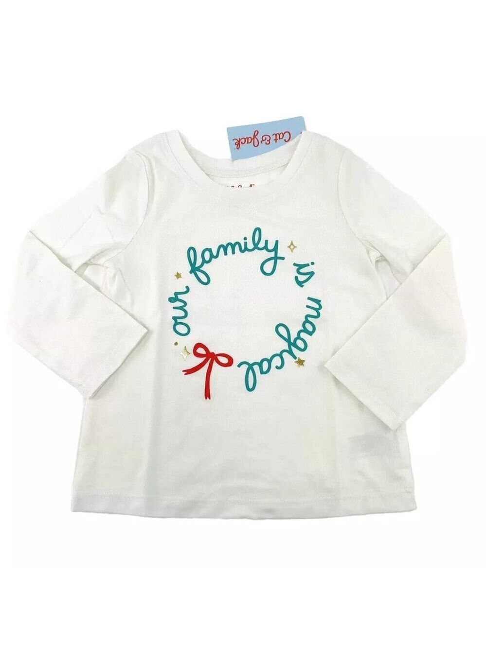 🎄🎄Christmas Cat & Jack "Our Family Is Magical" Shirt Long Sleeve NWT